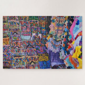 Textile Wall Explosion of Color Jigsaw Puzzle