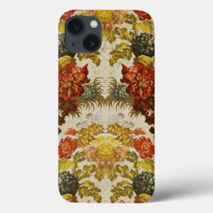 Textile with a repeating floral pattern iPhone 13 case
