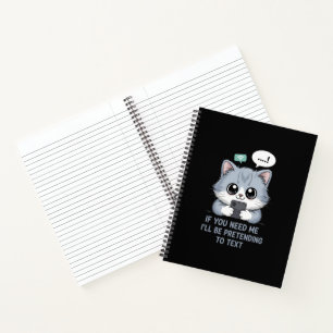 Texting Cat Notebook