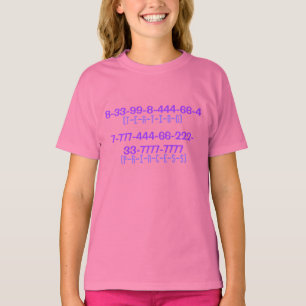Texting Princess (Numbers) T-Shirt