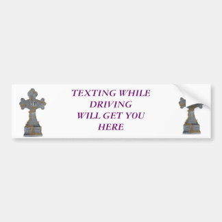 Texting While Driving Bumper Sticker