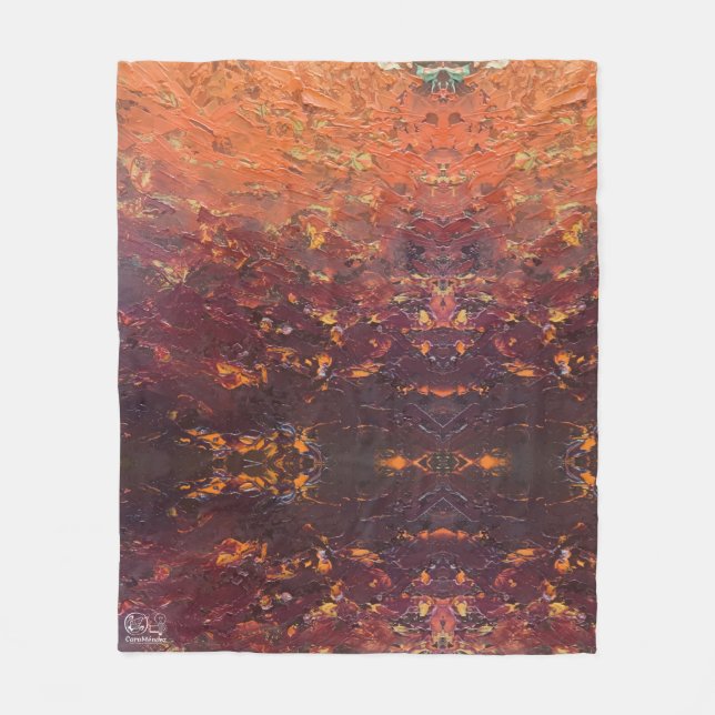 Textura #3 de la obra La puesta del sol Fleece Blanket (Front)