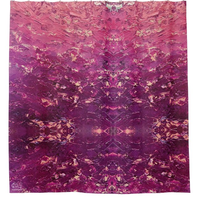 Textura #7 de la obra La puesta del sol Shower Curtain (Front)