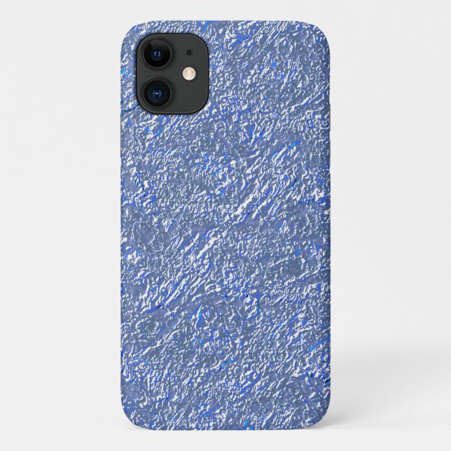Textura rústica azul e efeito prateado Case-Mate iPhone case (Back)