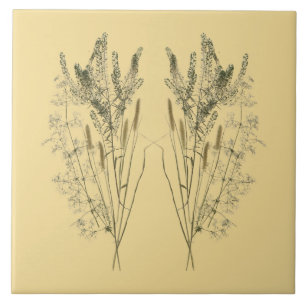 Textural Treasures of Summer on a Ceramic Tile - C