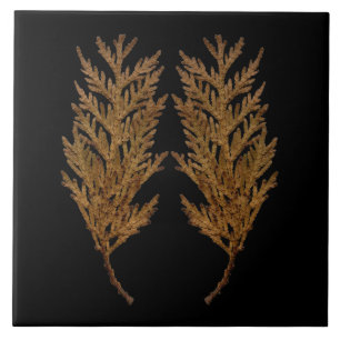 Textural Treasures of Winter on Ceramic Tile - D4