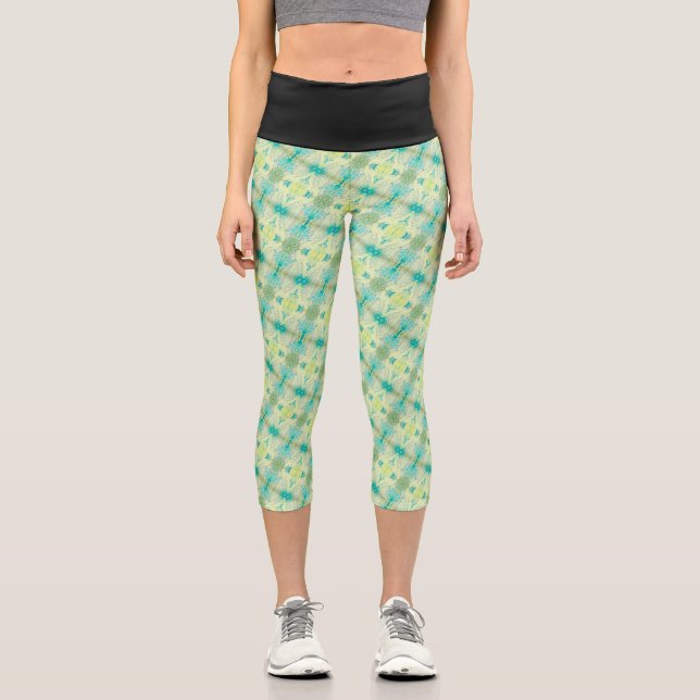 Texture #10.0 from work The Rock Capri Leggings (Front)