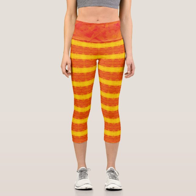 Texture #12 from the work Fantasy and Reality Capri Leggings (Front)