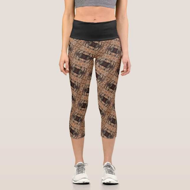 Texture #16 from work Dawn Capri Leggings (Front)