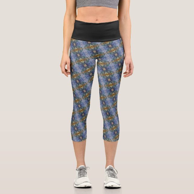 Texture #22 Dawn Work Capri Leggings (Front)