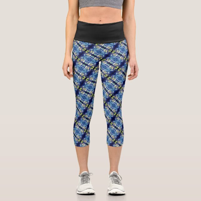 Texture #2.0 of the work Pineapple Capri Leggings (Front)