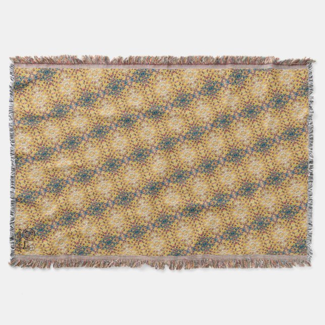 Texture #2 from the work Pineapple. SERIES Throw Blanket (Front)