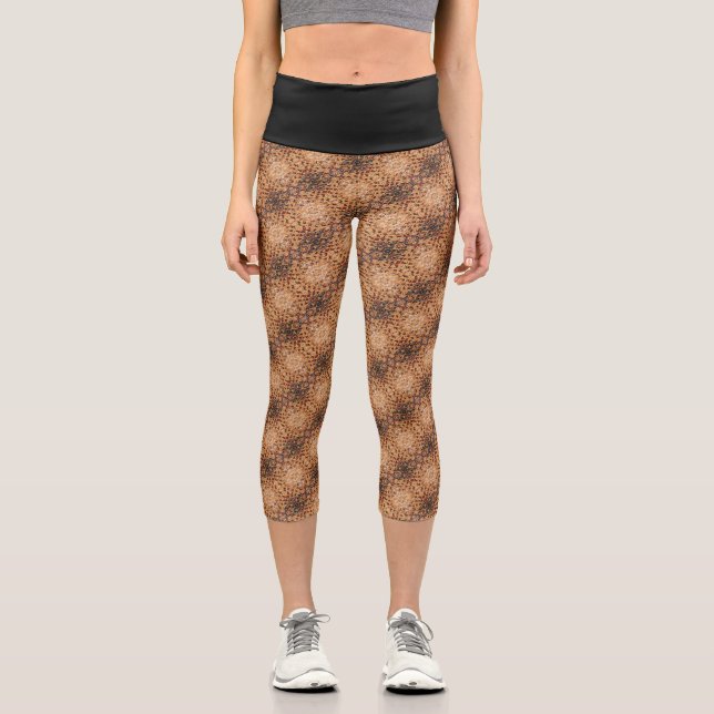Texture #3 from the work Pineapple. SERIES Capri Leggings (Front)