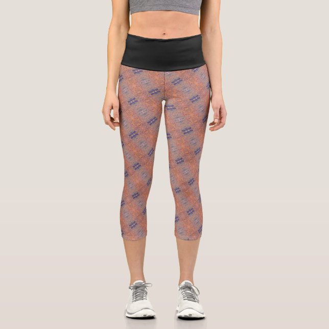 Texture #48 from work Dawn Capri Leggings (Front)