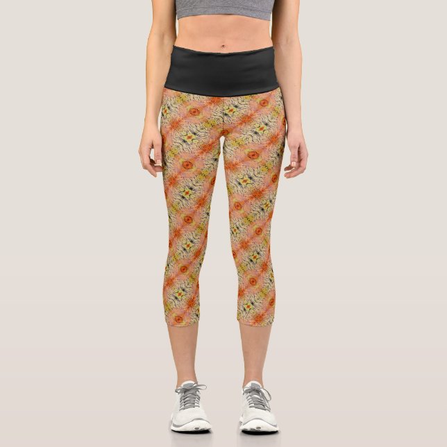 Texture #5.0 the work Seeing Through the Eyes Capri Leggings (Front)
