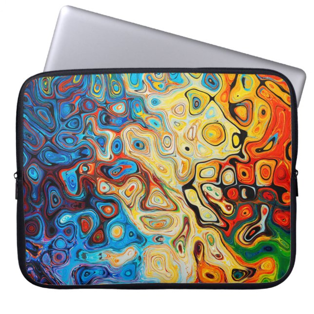 Texture abstract structure colourful laptop sleeve (Front)