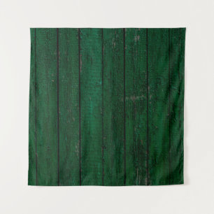 Texture and background old wood painted green pain tapestry