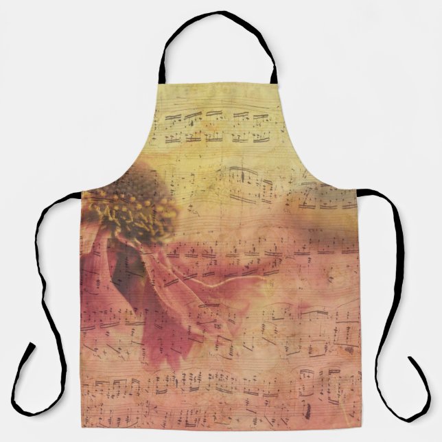 Texture background paper blossom apron (Front)