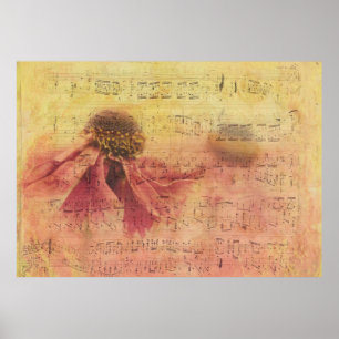 Texture background paper blossom poster