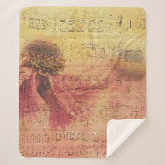 Texture background paper blossom sherpa blanket