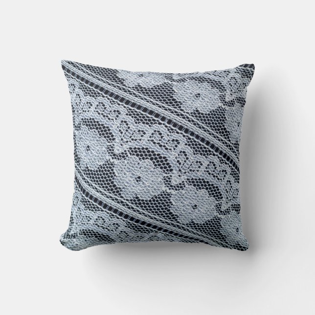 Texture, background, pattern. white lace fabric. T Cushion (Front)