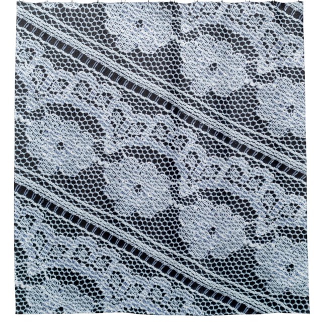 Texture, background, pattern. white lace fabric. T Shower Curtain (Front)