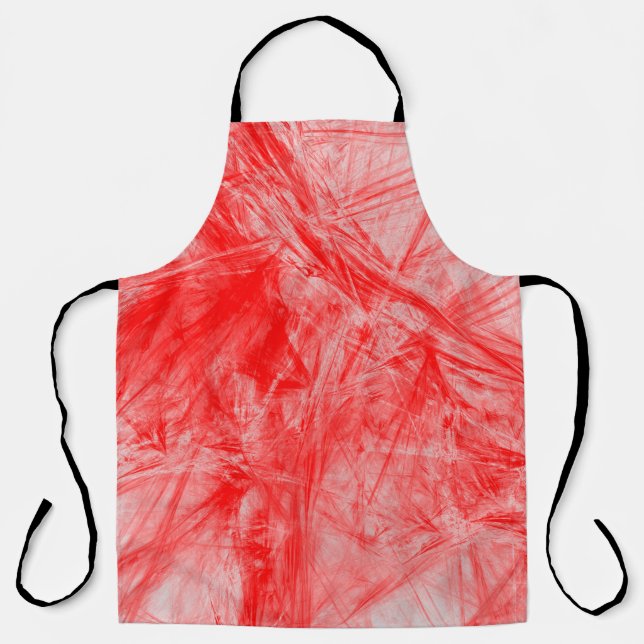 Texture background red cut lines apron (Front)