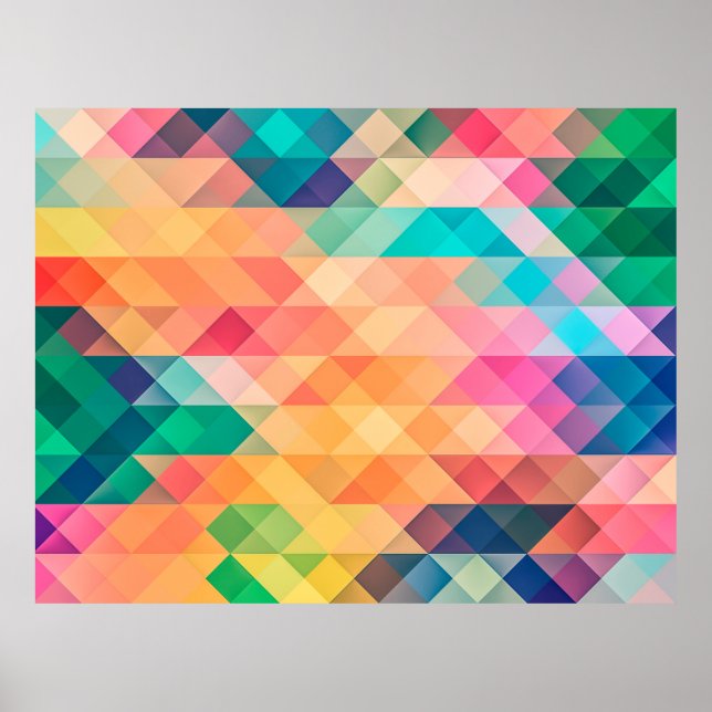Texture background squares tile poster (Front)