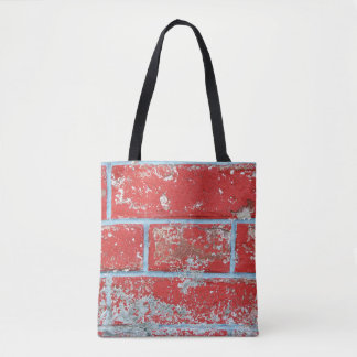 Texture background surface wallpaper red blue bric tote bag