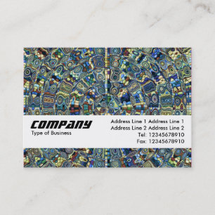 Texture Band - Blue Abstract Pond Business Card