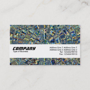 Texture Band - Blue Abstract Pond Business Card
