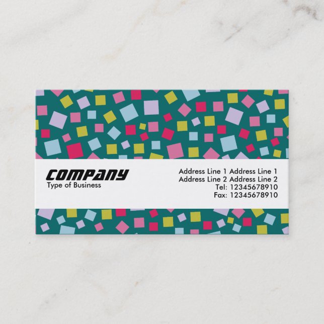Texture Band - Cascading Colours - Teal 006666 Business Card (Front)