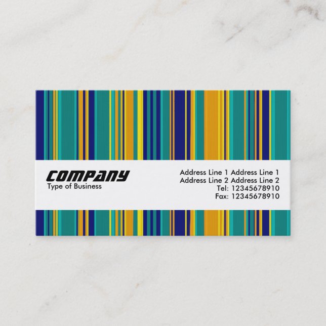 Texture Band - Coloured Stripes Business Card (Front)