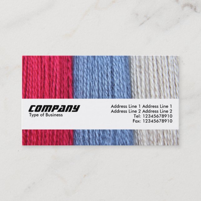 Texture Band - Darning Thread Business Card (Front)