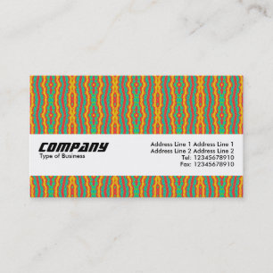 Texture Band - Orange and Green Pattern Business Card
