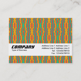 Texture Band - Orange and Green Pattern Business Card