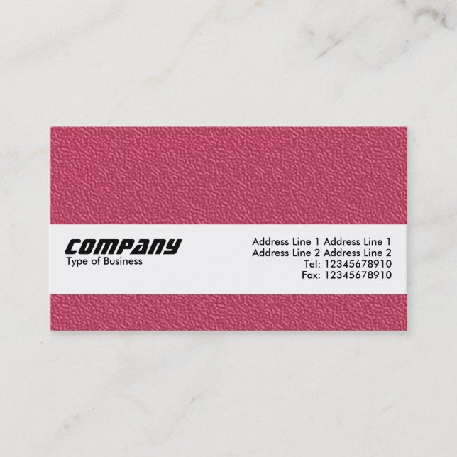 Texture Band - Red Embossed Texture Business Card (Front)