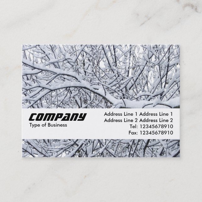 Texture Band - Snowy Branches Business Card (Front)