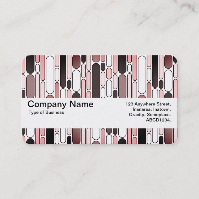 Texture Band V2 -  Abstract 100624 - (Sangria) Business Card (Front)