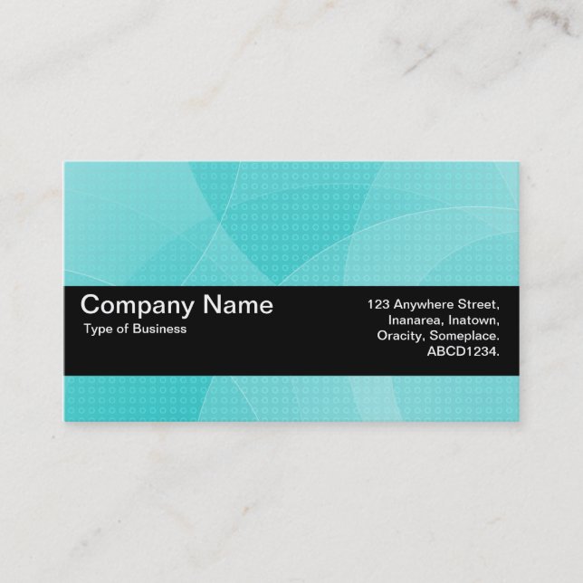 Texture Band V2 - Curves Cyan Business Card (Front)