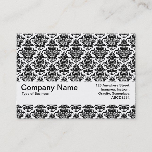 Texture Band V2 - Damask Pattern Business Card (Front)