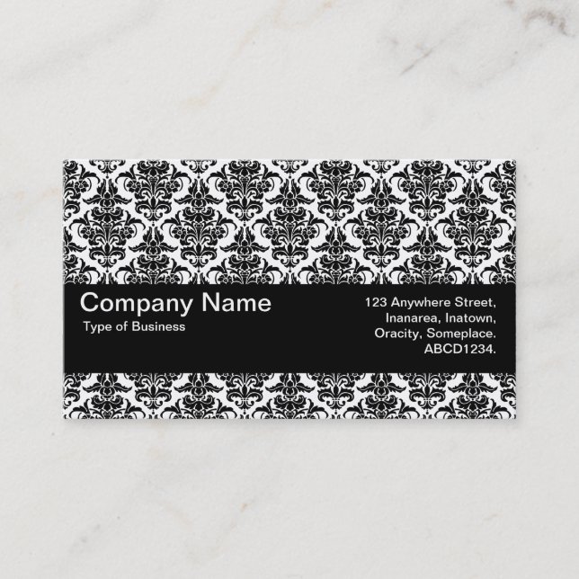 Texture Band V2 - Damask Pattern Business Card (Front)