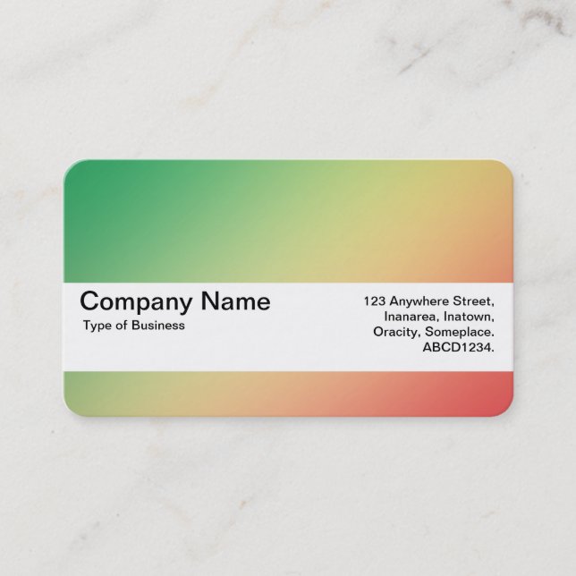 Texture Band V2 -  Gradient Grn, Yellw, Red Business Card (Front)