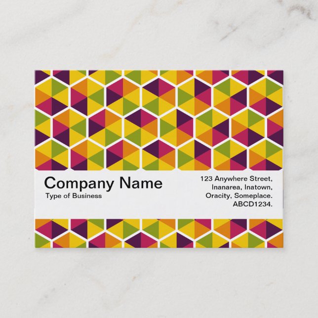 Texture Band V2 - Hexagon pattern 01 Business Card (Front)