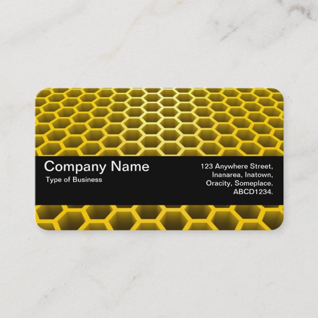 Texture Band V2 - Honeycomb Perspective Amber Business Card (Front)