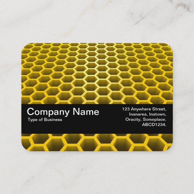 Texture Band V2 - Honeycomb Perspective Amber Business Card (Front)