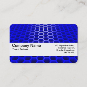Texture Band V2 - Honeycomb Perspective Blue Business Card