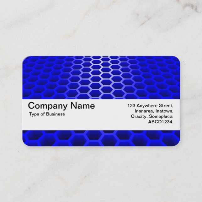 Texture Band V2 - Honeycomb Perspective Blue Business Card (Front)