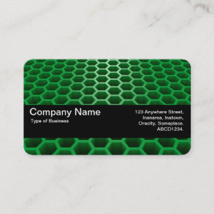 Texture Band V2 - Honeycomb Perspective Green Business Card
