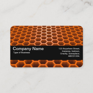 Texture Band V2 - Honeycomb Perspective Orange Business Card